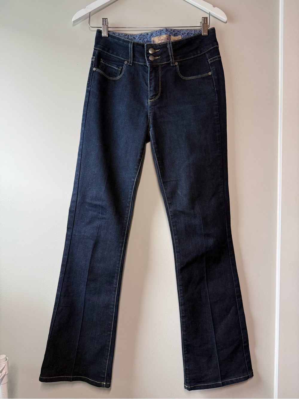 Y2K PAIGE Hidden Hills Dark Wash Bootcut Jeans Size 27 Made in USA
